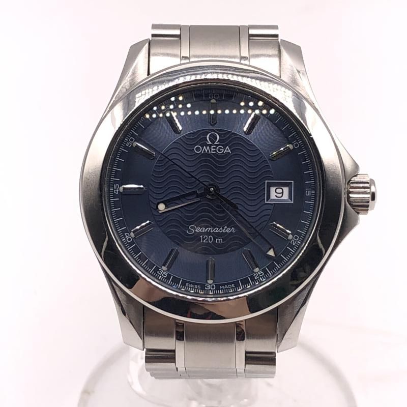 【中古】OMEGA Seamaster 120m 青文字盤 2511.81 クオーツ オメガ[17]