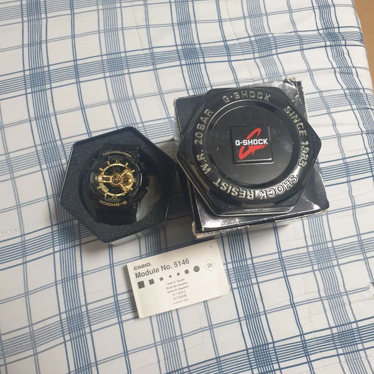 カシオ G-SHOCK GA-110 BIG FACE 흑금 時計