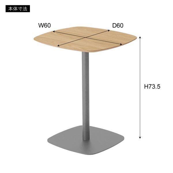 ds-サイドテーブル ミニテーブル 約幅60cm グレー スチール カフェテーブル 組立品 リビング ダイニング インテリア家具 店舗