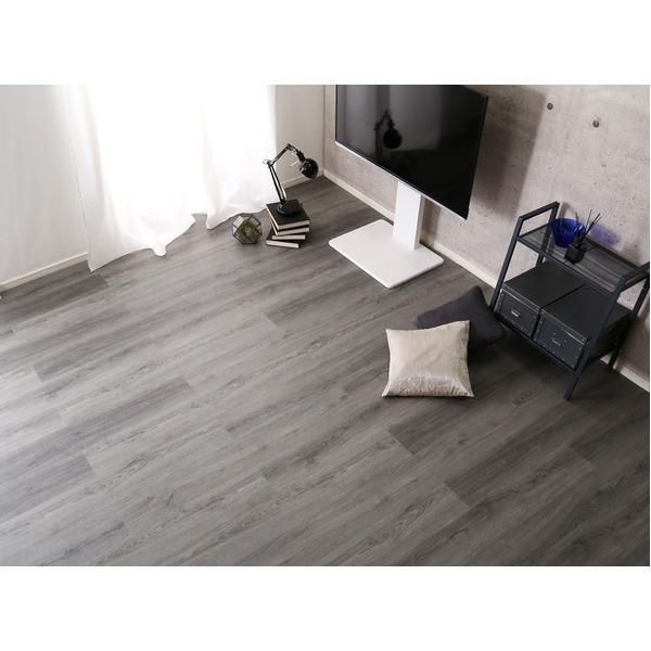 ds-はめこみ式 フロアタイル 約幅122cm アッシュオーク 72枚セット PVC貼 PU加工 Wood Flats ウッドフラッツ DIY 模様替え