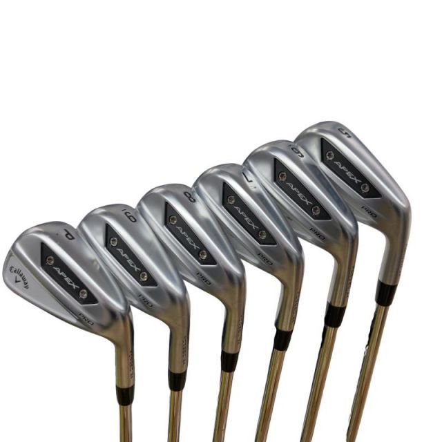 【中古】 キャロウェイ APEX PRO(2024) 6S アイアンセット IR Dynamic Gold MID 115 (フレックスS) メンズ 男性用 右利き 右用 Cランク ゴルフクラブ