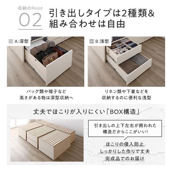ds-〔組立設置付き〕 収納 ベッド シングル 国産薄型ポケットコイルマットレス付き ブラウン ABB 引き出し 棚付き 宮付き 日本製