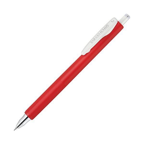 ds-(まとめ）ゼブラ ゲルインクボールペン サラサナノ0.3mm 赤 JJH72-R 1セット（10本）〔×5セット〕 9,132円