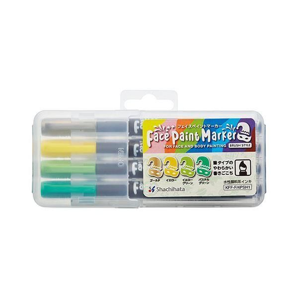 ds-(まとめ）シヤチハタ フェイスペイントマーカー4色セット1 KFF-F/4PSH1 1パック〔×30セット〕