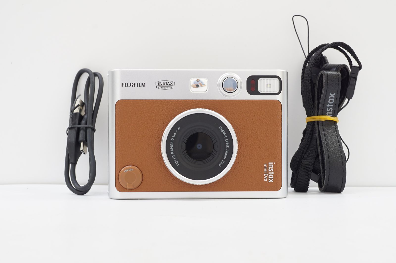 L271822)FUJIFILM instax mini Evo インスタントカメラ ブラウン