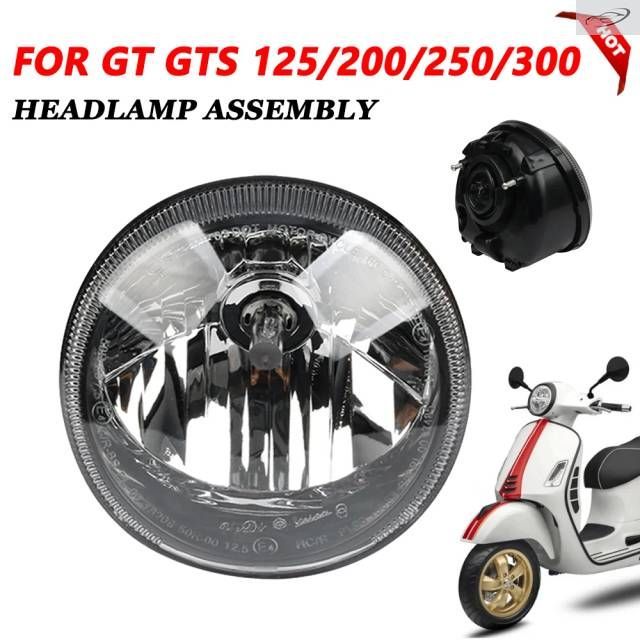 Vespa GTS125 GTS250 GTS300 GTS 125 250 300 Motorcycle Headlight Headlamp Front Head Head Light Lightings Parts