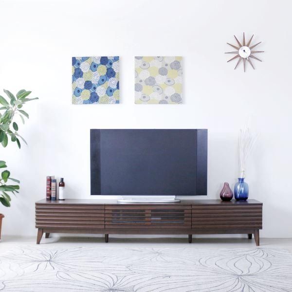 ds-テレビ台 テレビボード 約幅203.5×奥行42.5×高さ38cm ブラウン ルーバー 脚付き リビング ダイニング インテリア家具 46,914円