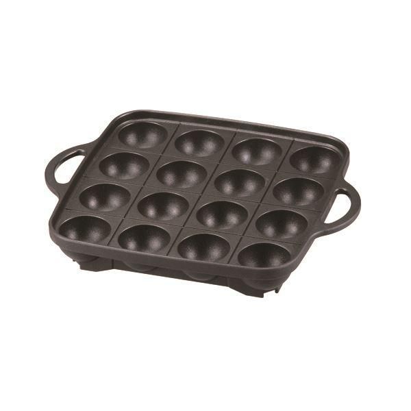 ds-〔3個セット〕 岩谷産業 イワタニ カセットフー専用アクセサリー たこ焼きプレート ブラック CB-A-TKP