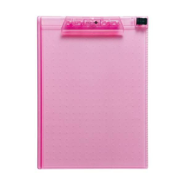 ds-（まとめ）リヒトラブ AQUA DROPsクリップボード A4タテ 赤 A-5010-3 1枚〔×20セット〕