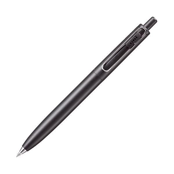 ds-（まとめ）三菱鉛筆 ゲルインクボールペンユニボール ワンF 0.38mm 黒 (軸色：Fブラック(消炭)) UMNSF38F.24 1セット(10本)〔×5セット〕
