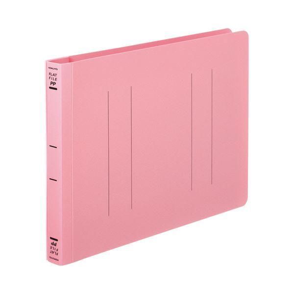 ds-（まとめ）コクヨ フラットファイル(PP)A5ヨコ 150枚収容 背幅20mm ピンク フ-H17P 1セット(10冊)〔×10セット〕