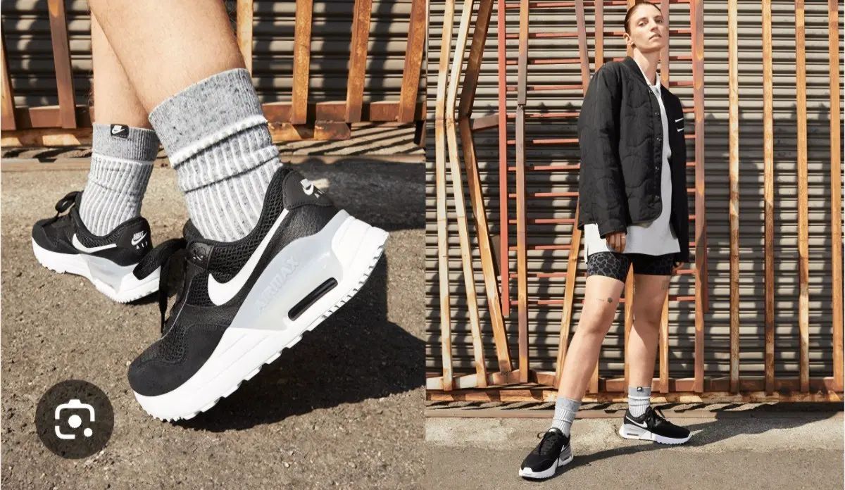 NIKE エア マックス システム W ブラック ウルフ グレー/白 / DM9538-001 スニーカー サイズ240デザイン: 80年代 エアマックス スタイルからインスパイアされたシャープでスポーティーなロートップディザ