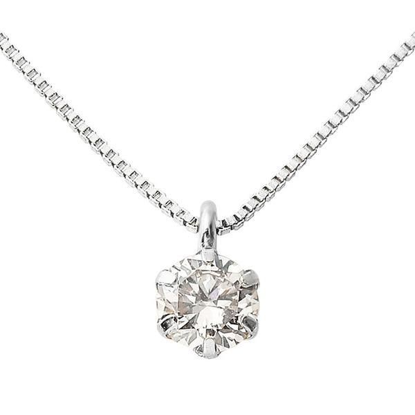 ds-ダイヤモンド ネックレス 0.2ct プラチナ Pt900 一粒 6本爪 シンプル ダイヤネックレス ペンダント 鑑別カード付き 52,920円