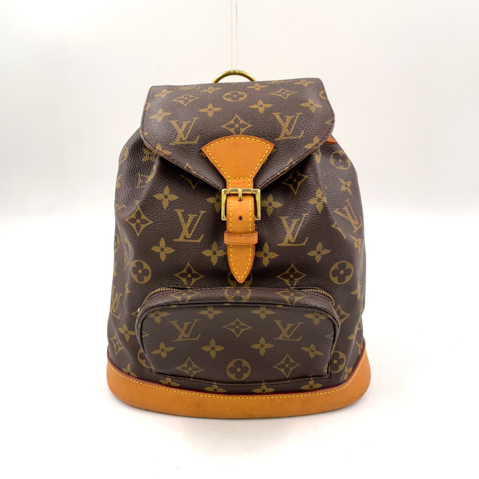 【新着】LOUIS VUITTON モンスリMM モノグラム モノグラム レザー、PVC ブラウン バックパック ゴールド M51136