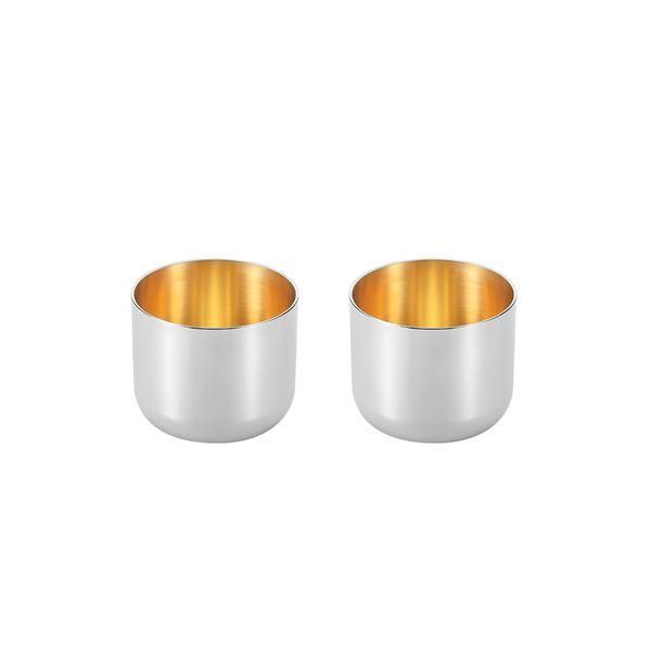 ds-燕熟の技 ステンレスぐい呑み（内面金メッキ）2PC EJG-600 6,444円