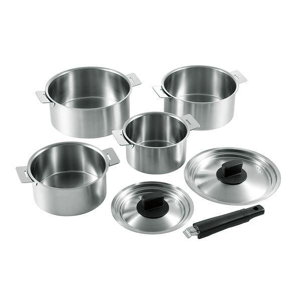 ds-ハンドル着脱式鍋4点セット 14cm・16cm・18cm・20cm SE-28