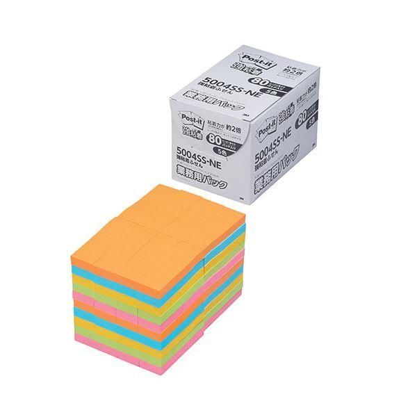 ds-3M Post-it ポストイット 強粘着ふせん 業務用パック 5色混色 3M-5004SS-NE