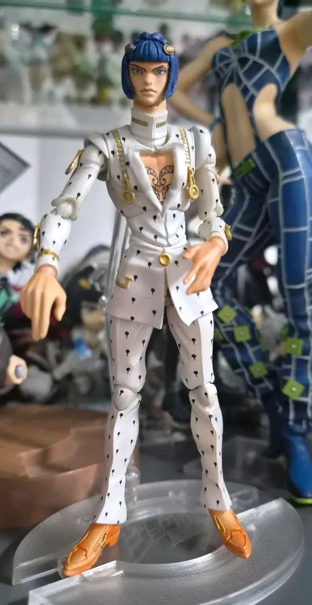 中古/箱なし ジョジョ 5部 超像可動 ブローノ・ブチャラティ (+ミニ フィギュア 3種 おまけ付き)