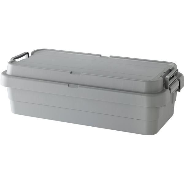 ds-〔2個セット〕収納ボックス 収納ケース 浅型 40L 幅78×奥行39×高さ24cm グレー ふた付き トランクカーゴ LOW アウトドア キャンプ 8,964円