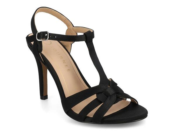 ジャーニー レディース シューズ サンダル Journee Valry Sandal Black Satin ブラック