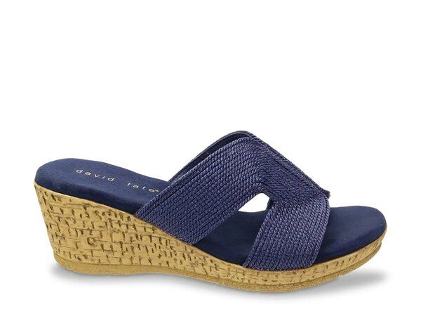 ダイビッドテイト レディース シューズ サンダル David Tate Vikki Wedge Sandal Navy ネイビー