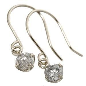 ds-K18WG 計0.2ctダイヤモンドピアス フックピアス（18金ホワイトゴールド）153119