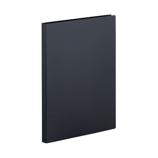 ds-セキセイ クリヤーファイル(高透明)A4タテ 20ポケット ブラック KP-5522-60 1セット(10冊)