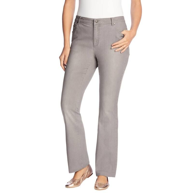 ウーマン ウィズイン レディース ボトムス デニムパンツ ブーツカット プラスサイズ プチ ブーツ ジーンズ Woman Within Plusize Petite Stretch Denim Fiv