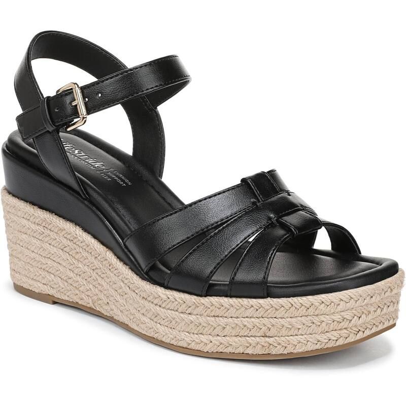 ライフストライド レディース シューズ サンダル LifeStride Havana Womens Wedgespadrille Sandals Black ブラック
