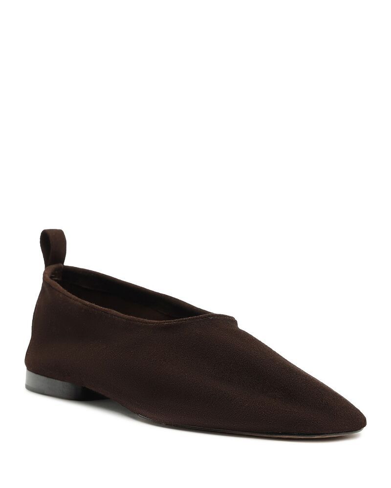 シュッツ レディース シューズ パンプスエード SCHUTZ Womens Hadley Suede Ballet Flats Dark Brown ブラウン