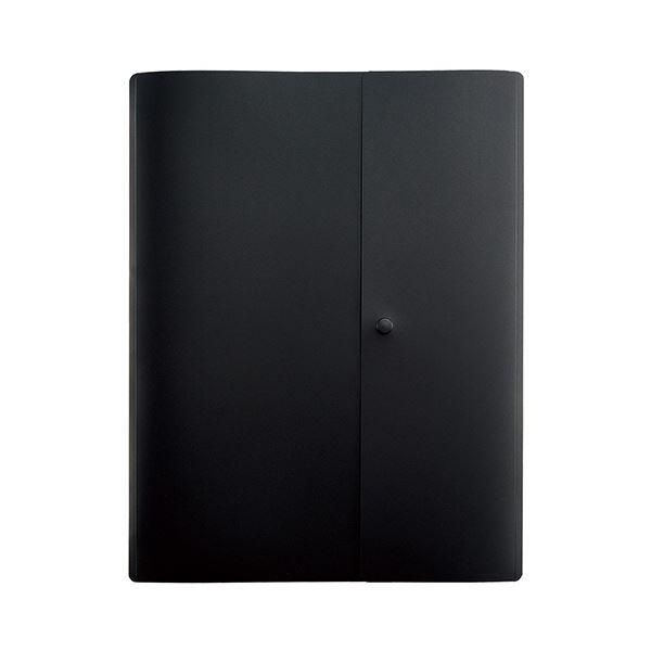 ds-（まとめ） リヒトラブ Noir×noirポケットホルダー A4タテ 10ポケット F-5907 1冊 〔×10セット〕