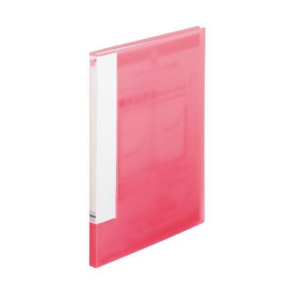 ds-(まとめ) リヒトラブ CUBE FIZZ書き込めるクリヤーブック A4タテ 20ポケット ピンク N-6005-12 1冊 〔×10セット〕
