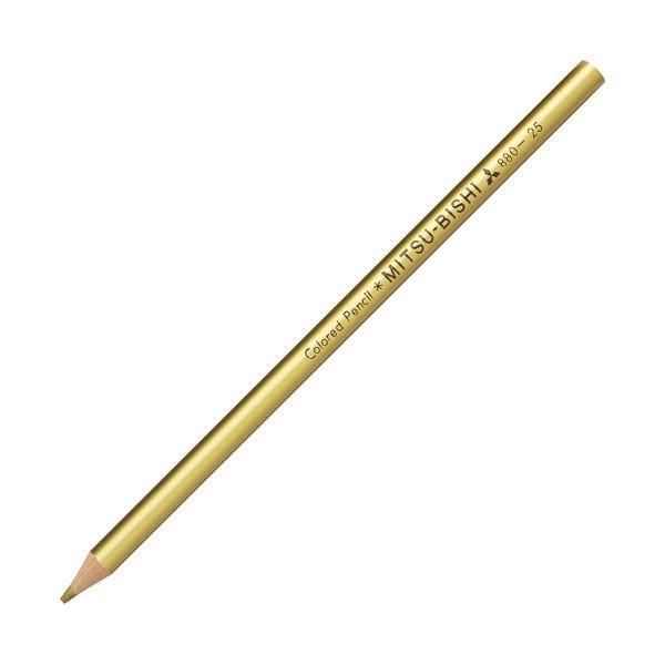 ds-（まとめ） 三菱鉛筆 色鉛筆880級 金色K880.25 1ダース（12本） 〔×10セット〕