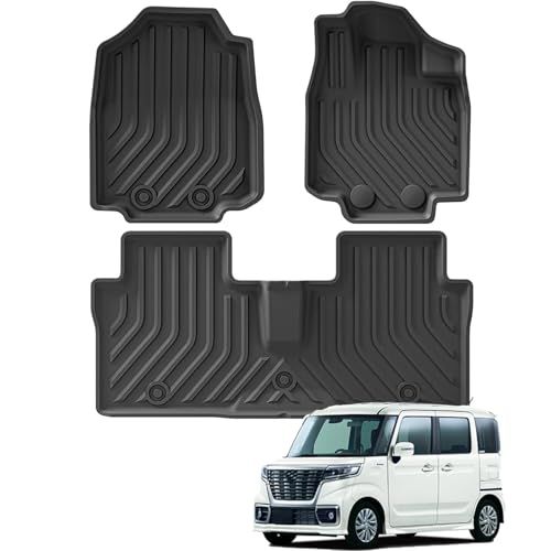 N◆LUCKEASY 新型 スズキ スペーシア/スペーシアカスタム MK53S 専用 3Dフロアマット 2017年12月?現行 足元マット | SPACIA MK53S 適合 カーマット TPE素材 ズレ防止 耐汚れ 耐磨耗性 防水仕様 車内用品 内装 カーパ