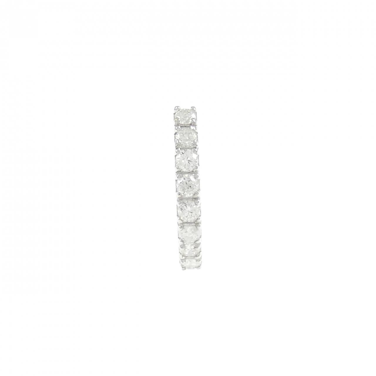 K18WG ダイヤモンド フープ ピアス 0.50CT 片耳