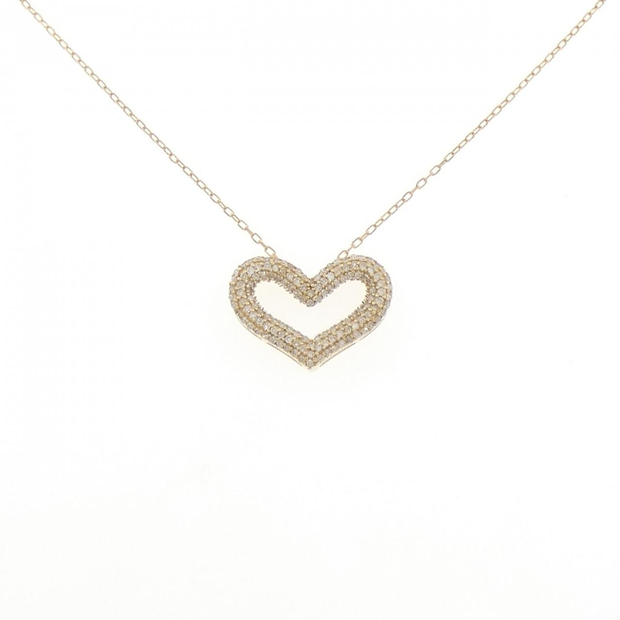 K18YG パヴェ ダイヤモンド ネックレス 0.31CT