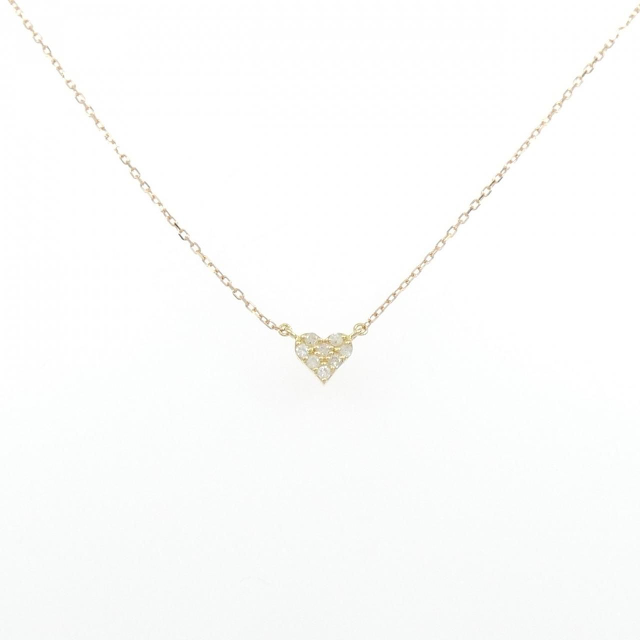 K18YG/K18PG ハート ダイヤモンド ネックレス 0.1CT 45,360円