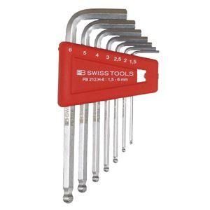 ds-PB SWISS TOOLS 212H-6 ボール付 六角棒レンチ セット パックナシ 工具 ツール DIY 作業工具 道具 レンチ