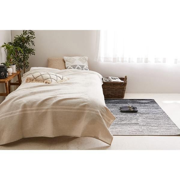 ds-ソファーカバー 約150×210cm グレー 洗える 綿 麻 リネン混のカバーリング バッグ付き リューココリーネ リビング ダイニング 9,378円