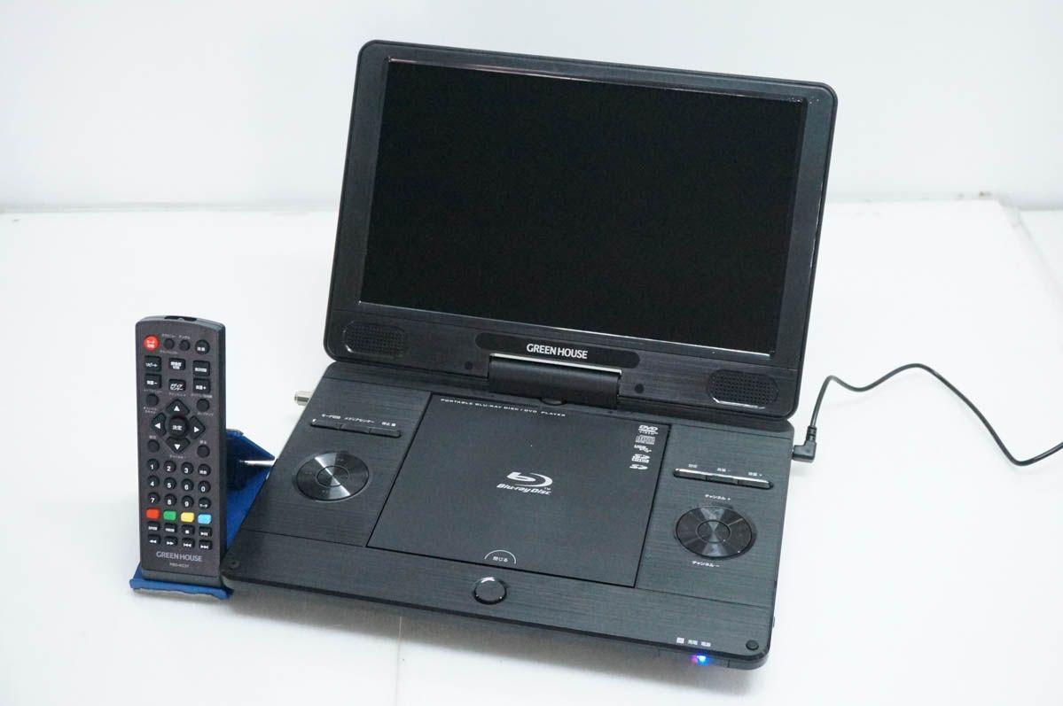 【中古】GREEN HOUSE 11.4型ワイド ポータブルブルーレイディスクプレーヤー 11NTV1PBD