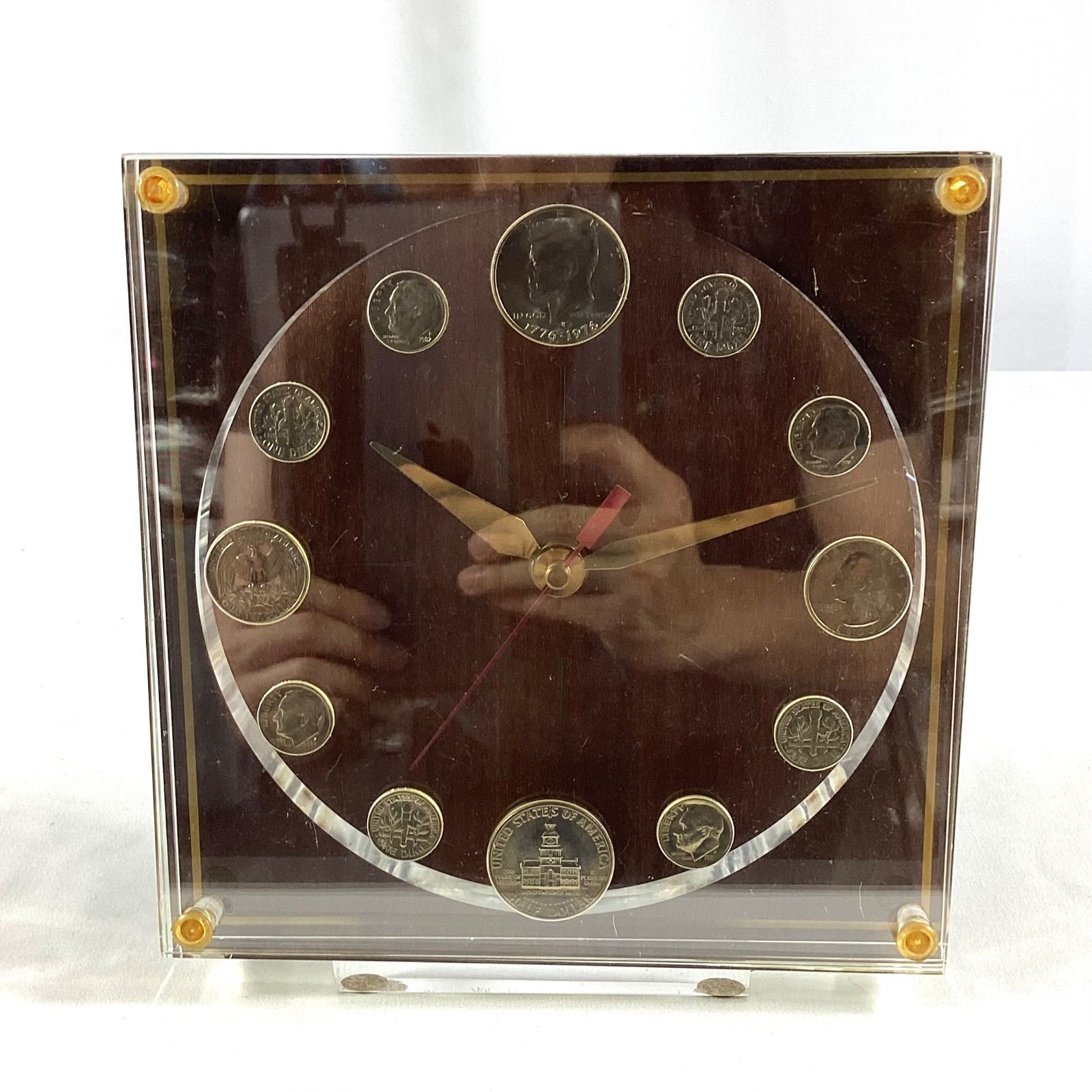 NUMISMATIC CROCK コイン置時計　アメリカコイン　動作確認済み 7,500円