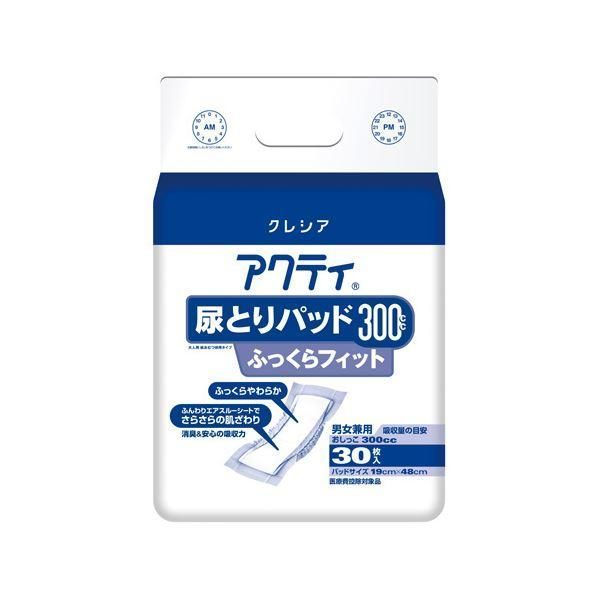 ds-（まとめ） 日本製紙クレシア アクティ尿とりパッド300ふっくら30枚〔×10セット〕