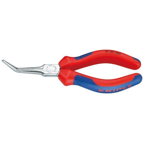ds-KNIPEX クニペックス 3125-160 45゜先曲 ニードルノーズプライヤー 工具 ツール DIY 作業工具 道具 プライヤー
