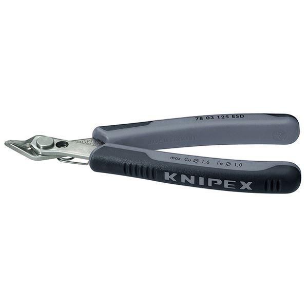 ds-KNIPEX クニペックス 7803-125ESD エレクトロニクス スーパーニッパー SB 工具 ツール DIY 作業工具 道具 ニッパー