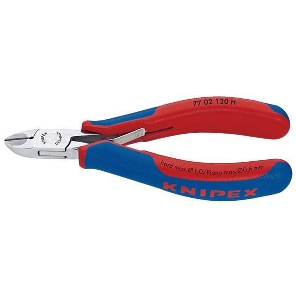 ds-KNIPEX クニペックス 7702-120H 超硬刃 エレクトロニクスニッパー 工具 ツール DIY 作業工具 道具 ニッパー