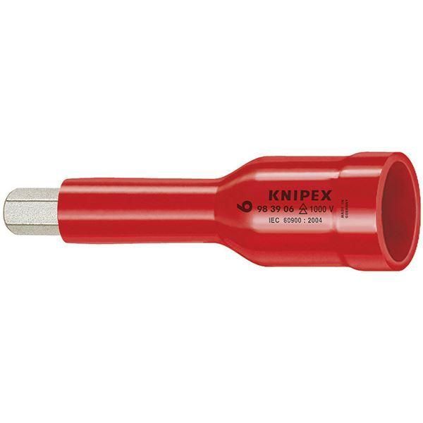 ds-KNIPEX クニペックス 9849-08 1/2SQ 絶縁ヘキサゴンソケット 1000V 工具 ツール DIY 作業工具 道具 ソケット