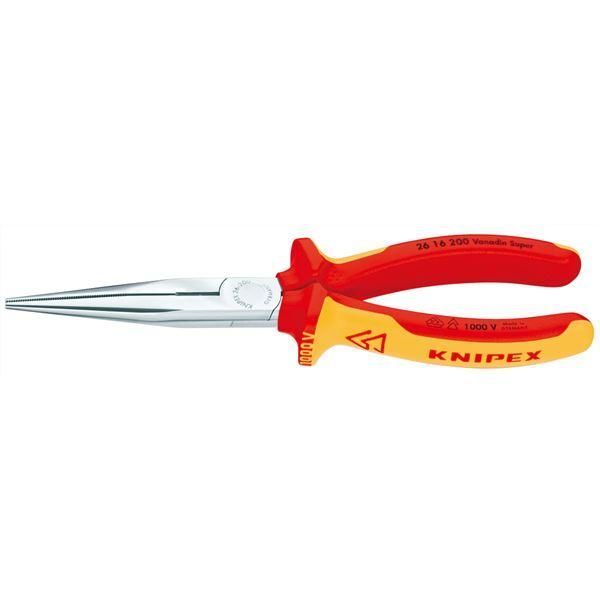 ds-KNIPEX クニペックス 2616-200 絶縁 先長 ラジオペンチ 1000V SB 工具 ツール DIY 作業工具 道具