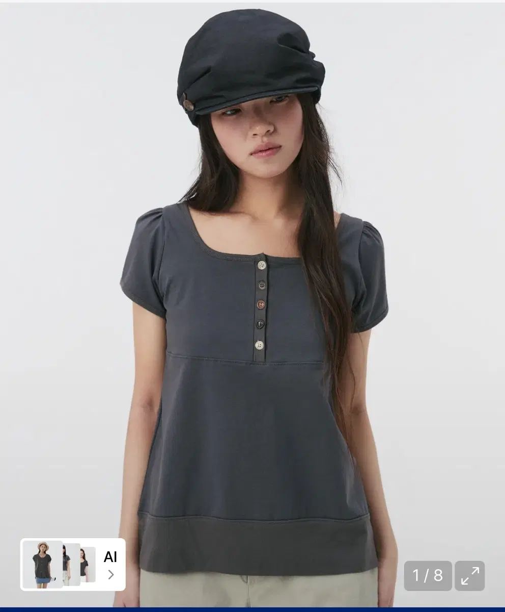 オヘシオ スクエアネック ジャージ ブラウス SQUARE NECK JERSEY BLOUSE