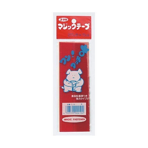 ds-（まとめ） ユタカメイク マジックテープ G-33 25mm×15cm 赤〔×30セット〕 6,847円