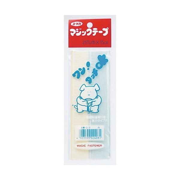 ds-（まとめ） ユタカメイク マジックテープ G-31 25mm×15cm 白〔×30セット〕